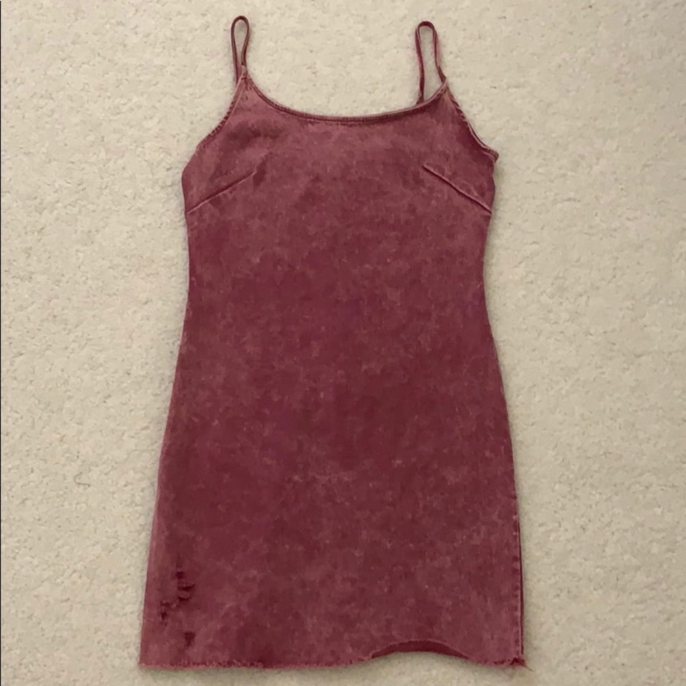 Distressed, pink, dress